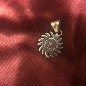 New one of a kind sun silver charm
